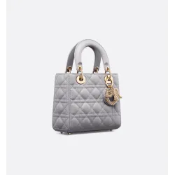Gray Cannage Lambskin Lady Dior My ABCDior