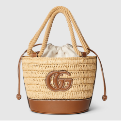 GUCCI Woven mini bucket bag