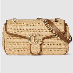 GG Marmont woven medium shoulder bag