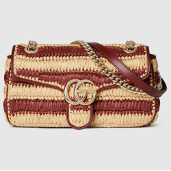 GG Marmont woven medium shoulder bag