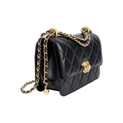 CHANEL 19Bag Calfskin With Gold Metal Black