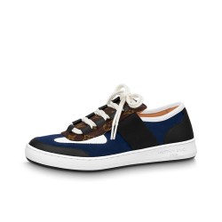 LOUIS VUITTON Lous Sneakers 'Blue Black With Brown Monogram'