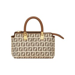 FENDI By The Way Series Leather Handbag Coffee