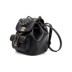 CHANEL Duma Cow Leather Black