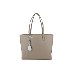 TORY BURCH Perry Leather Tote Bag Gray