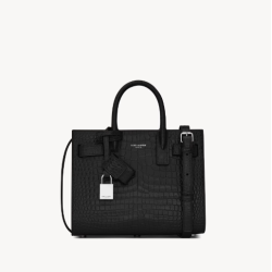 Saint Laurent Paris sac de jour in crocodile-embossed leather - nano