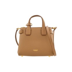 Burberry Grained Leather Shoulder Bag Ostrich Color