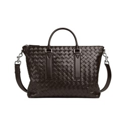 Bottega Veneta Calfskin Portable One Shoulder Crossbody Briefcases Men's Gummies