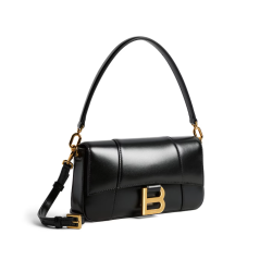 BALENCIAGA Women's Hourglass Small Sling Bag in Black