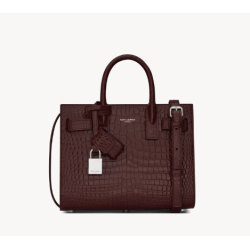 Saint Laurent Paris sac de jour in crocodile-embossed leather