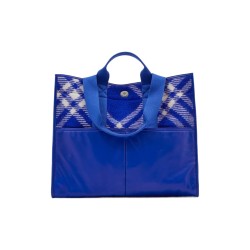 Burberry Wool Blend Polyamide Tote Bag Knight Blue