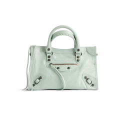 BALENCIAGA WOMEN'S LE CITY SMALL BAG IN MINERAL GREEN