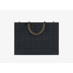GIVENCHY Tote shopping bag in 4G embroidery with chain