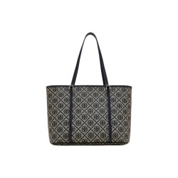 TORY BURCH Monogram Fabric Marine Blue