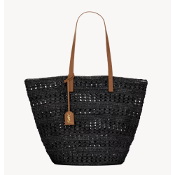 YSL panier medium bag in raffia