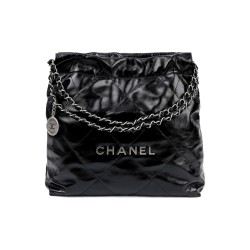 CHANEL 22Bag Smooth Finish Calfskin Black