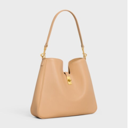 Light Sand MEDIUM CAMILLE 16 SOFT BAG IN SMOOTH CALESKIN