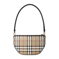 BURBERRY  Vintage Check Pattern Baguette Bag