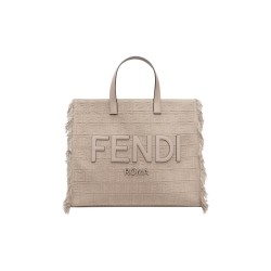 FENDI Fabric Tote Bag Beige