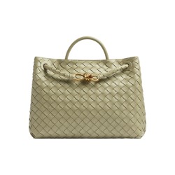 Bottega Veneta Andiamo Sheepskin Shoulder Bag Crossbody Limestone Green