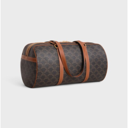 GYM BAG in TRIOMPHE CANVAS & CALFSKIN