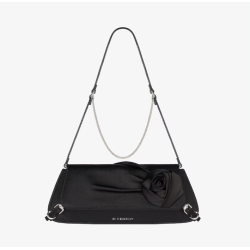 GIVENCHY Voyou Clutch bag in draped satin with floral ornament
