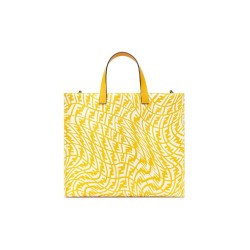 FENDI Canvas With Leather Tote Bag Yellow
