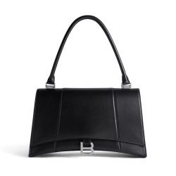 BALENCIAGA Women's Hourglass Hinge Medium Handbag in Black