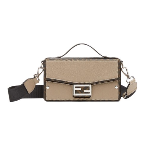 FENDI Baguette Calfskin Shoulder Bag Crossbody Bag Handbag Men's Multicolor