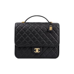 CHANEL 22K Autumn And Winter Cow Leather Black