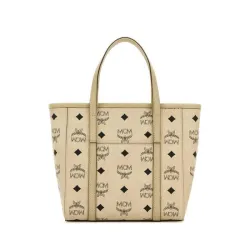 MCM Natural Printed Canvas Mini Tony Handbag