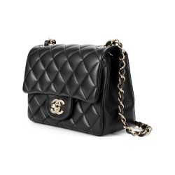 CHANEL Classic Flap CF Sheepskin Black