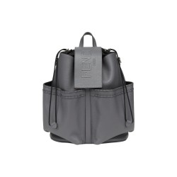 FENDI Calfskin Backpack Gray