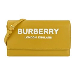 Burberry Cow Leather Shoulder Bag Regular Women's Yellow