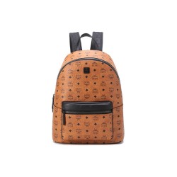 MCM Stark Visetos Coated Canvas Backpack Large Brown
