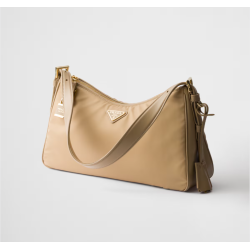Prada Aimée large Re-Nylon and leather shoulder bag with padlock