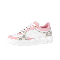 LOUIS VUITTON Time Out Sneakers 'White With Plaid And Logo Monogram'