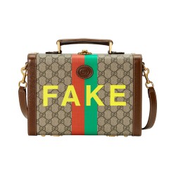 GUCCI Canvas With Leather Brown