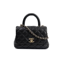 CHANEL COCO Handle Grained Black