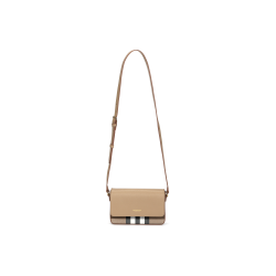 Burberry Calfskin Shoulder Bag Beige
