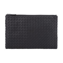 Bottega Veneta Biletto Intrecciato Nappa Clutch Bag Black