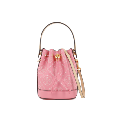 TORY BURCH Monogram Cow Leather Pink