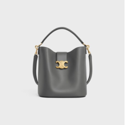 MEDIUM BUCKET LOUISE IN SMOOTH CALFSKIN BLACK