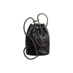 CHANEL Shiny Lambskin Black