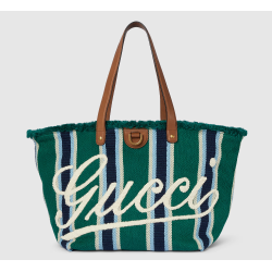 GUCCI Medium embroidered canvas tote bag