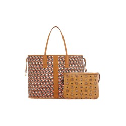 MCM Coated Canvas Leather Large