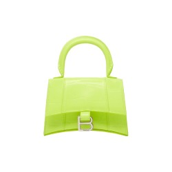 Balenciaga Hourglass Cow Leather Neon Yellow