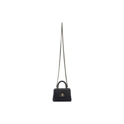 CHANEL COCO Handle Grained Calfskin Black