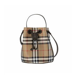 Burberry Polyurethane Bucket Bags Beige