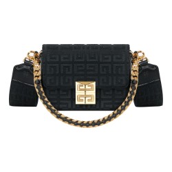 Givenchy 4G Cotton Shoulder Bag Black